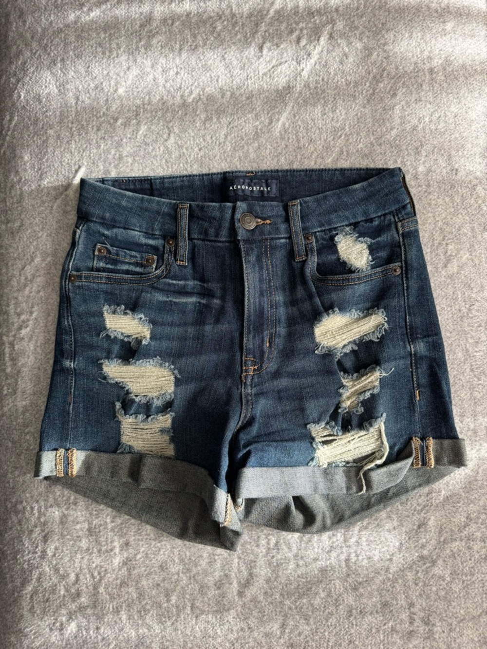 Aeropostale High Rise Curvy Midi Shorts